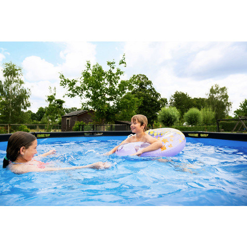 EXIT Toys Black Leather Pool Rahmenpool Schwarz Durchmesser: 360 cm, Höhe: 122 cm, Volumen: 10126 l, inklusive Filterpumpe - Bild 3