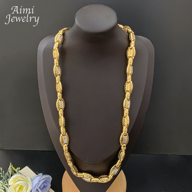 HIPUNK Halskette, 18 Karat vergoldet, Gold, 60,96 cm, Herren - Bild 1