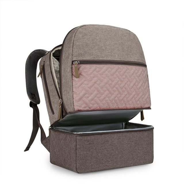 Isolierter Baby-Rucksack für unterwegs zur Aufbewahrung von Babynahrung in Braun - Bild 1
