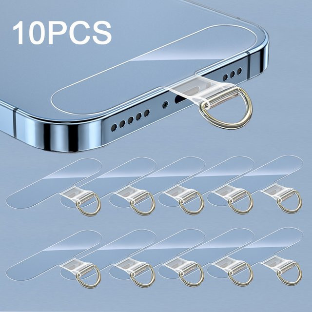 Universal TPU Handy Anti-Verlust Lanyard mit Nylon-Trageschlaufe und Karten-Dichtung von DOLANBIA in Schwarz oder Transparent - Bild 1