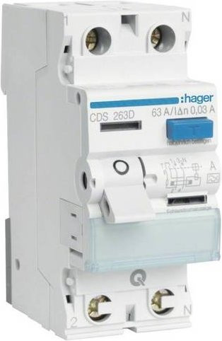 Hager CDS263D FI-Schutzschalter A 2polig 63A 0,03A 230V - Bild 1