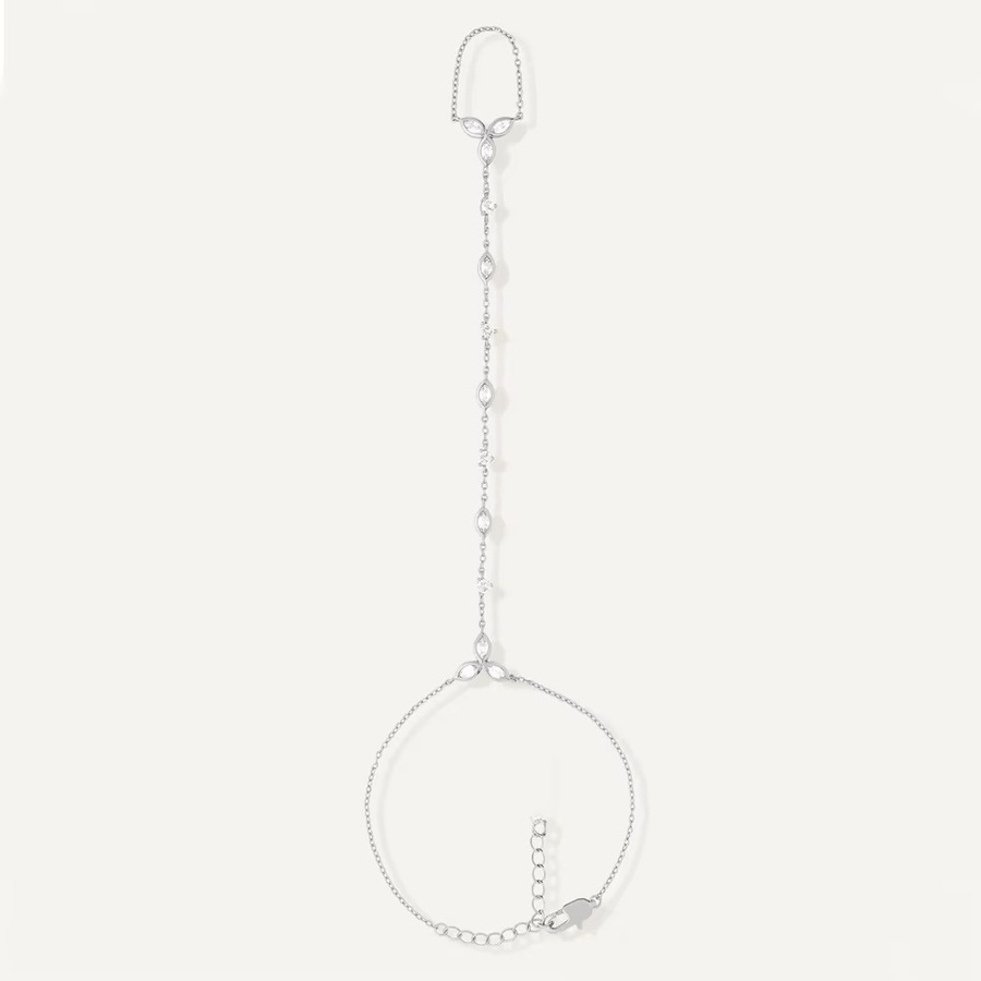Handkette Erpels, vergoldet, Zirkonia, Kristall, Damen - Bild 2