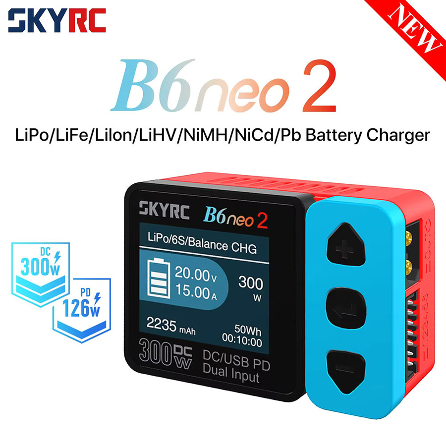 SkyRC B6neo Smart-Ladegerät Multifunktional 300W PD 80W Blau - Bild 5