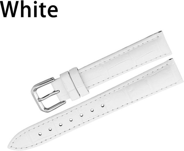Uhrenarmband Rindsleder, Weiß, Unisex, 12mm - Bild 1