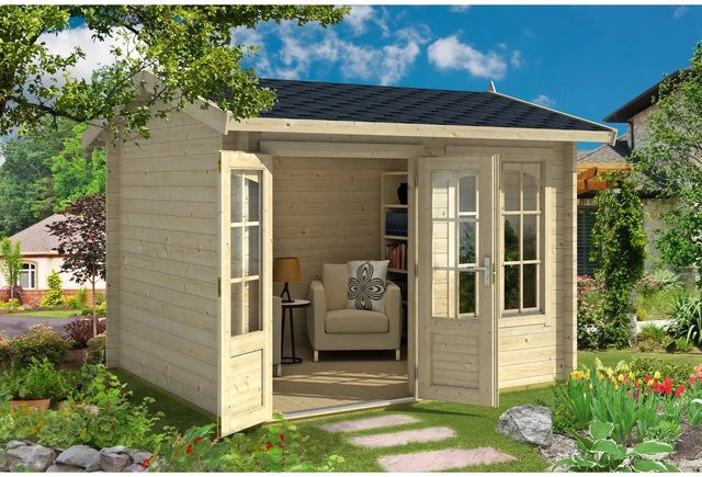 Gartenhaus Lasita Maja Alex naturbelassen braun B/H/T: 340 x 245,1 x 308,3 cm - Bild 1