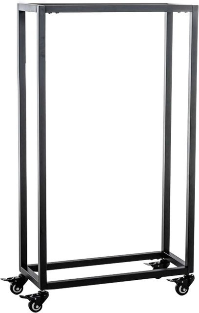 DELUKE Kaminholzregal BETTA aus Metall mit Rollen in Schwarz, B/T/H: 25 x 40 x 100 cm - Bild 1