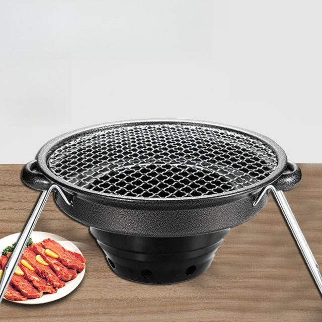 KOSUN Holzkohle-Grill aus Edelstahl für Outdoor und Camping, Tischgrill B/T/H: 32,0 x 32,0 x 21,0 cm - Bild 1