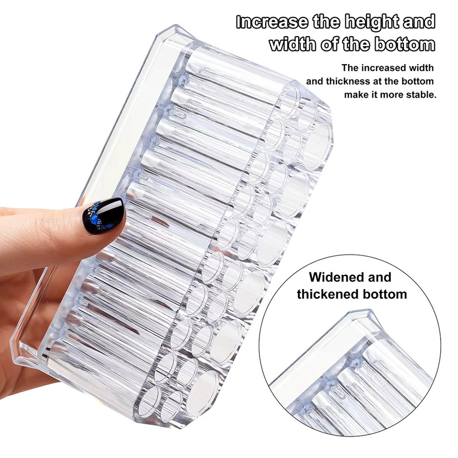 JEARLYU Nagelpinselhalter, 26-Loch, Acryl, Transparent, Unisex - Bild 3