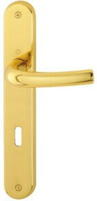 Hoppe Langschildgarnitur Tôkyô M1710RH/265 MS F71 in Gold/Messing mit 72mm DIN L/R - Bild 1