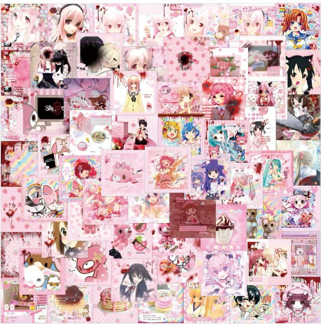 80 Stück Cutecore Aufkleber in Multicolour für Laptop, Sammelalbum und DIY-Projekte - Bild 1