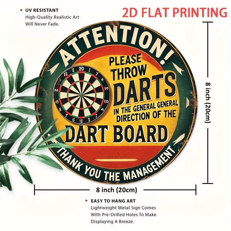 Potdemiel Vintage Dartscheiben Wanddeko aus Eisen und Metall in Multicolor - Bild 3
