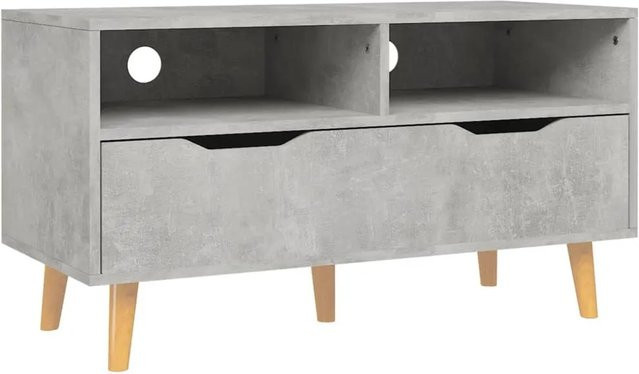 vidaXL TV-Schrank aus Holzwerkstoff in Betongrau, B/T/H: 90 x 40 x 48,5 cm - Bild 1