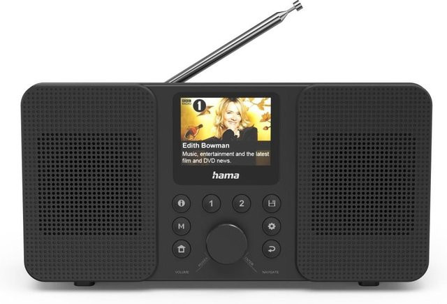 Hama Digitalradio DIR10 DAB+/Internetradio mit Bluetooth RX und App in Schwarz - Bild 1