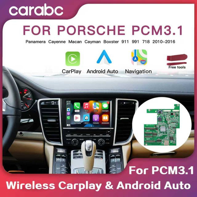 CARABC Drahtlose Carplay und Android Auto Rückfahrkamera für Porsche PCM3.1 Modelle in Schwarz - Bild 1