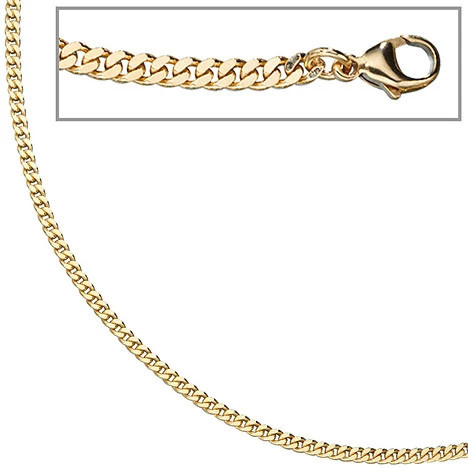 Colfem Panzerkette 333 Gelbgold, 2,6 mm, 45 cm, Unisex - Bild 1