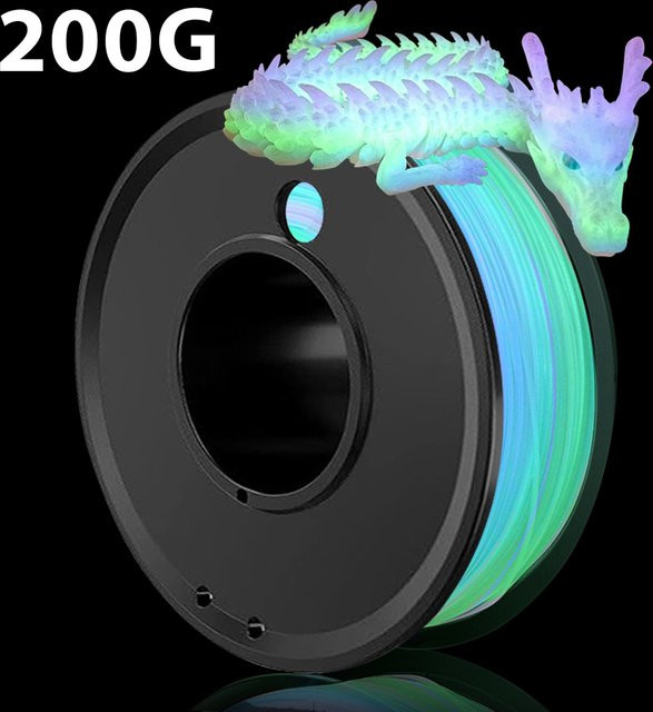 3D Maliang PLA Filament Regenbogen Leuchtend für FDM 3D-Drucker 1,75 mm 200 g - Bild 1