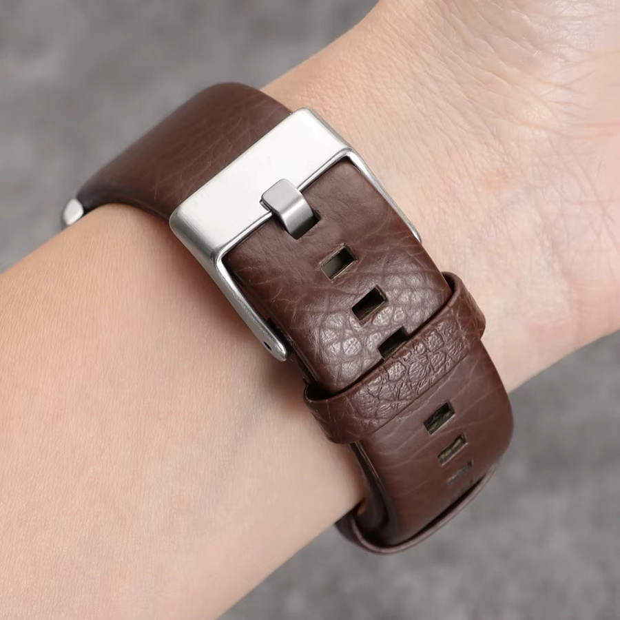 Diesel Uhrenarmband Rindsleder, Lychee-Muster, Schwarz, Unisex - Bild 2