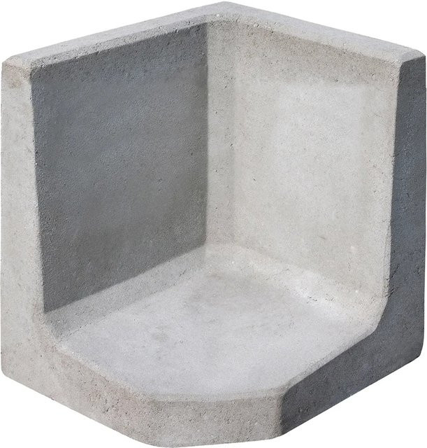 Diephaus L-Stein Ecke unbewehrt aus Beton in Grau B/T/H: 50 x 50 x 50 x 7 cm - Bild 1
