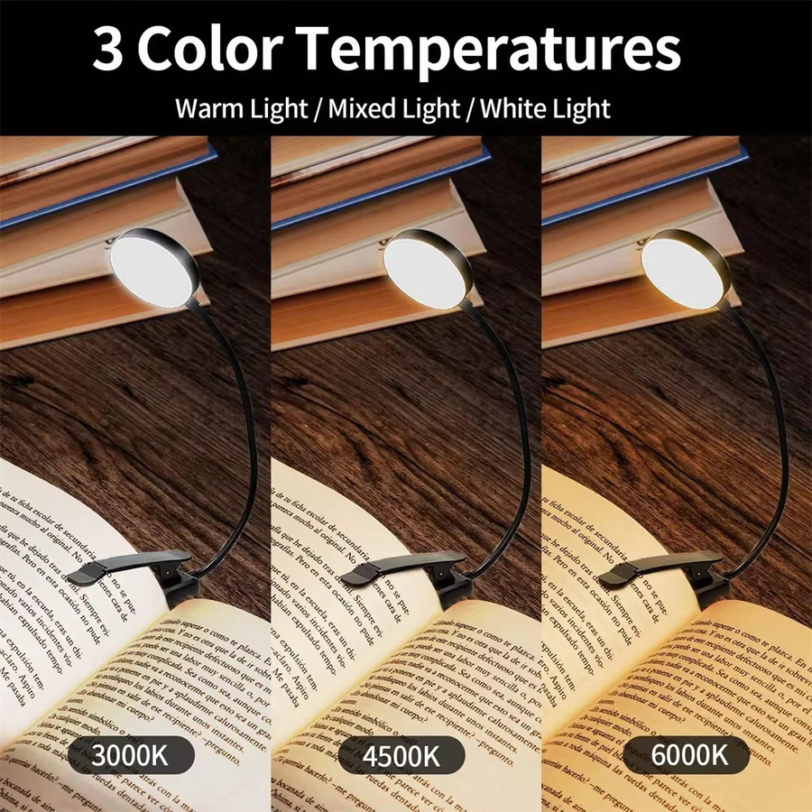 DBF Flexible Clip-On LED-Buchlampe in Schwarz mit Touch-Steuerung, dimmbar und USB-aufladbar - Bild 5