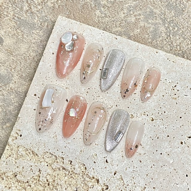 YADORNOS Nageldesign Glitzer Strass Pailletten, 10 Stück - Bild 1