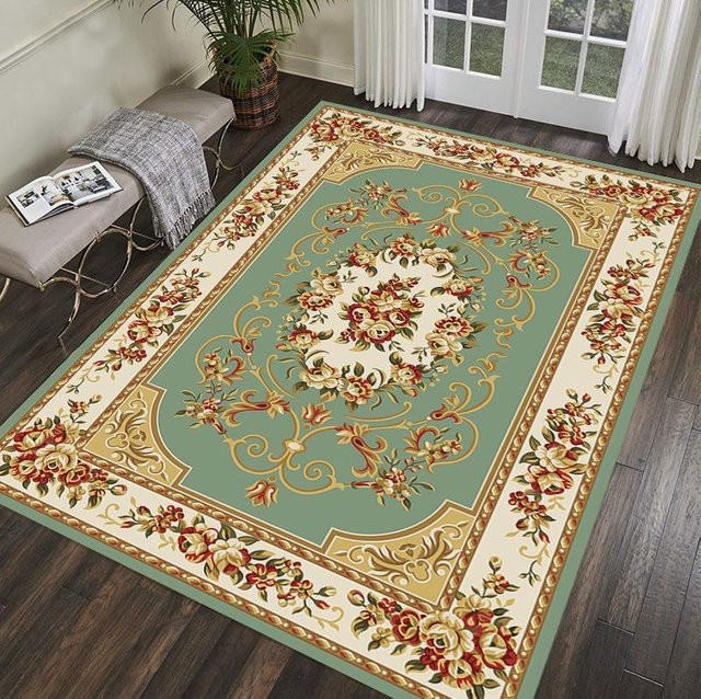 Wucifang Jewelry Retro-Teppich in amerikanischem und europäischem Design, rutschfeste Matte für Wohnzimmer, Schlafzimmer oder Eingangsbereich, B/T: 60 x 40 cm - Bild 1