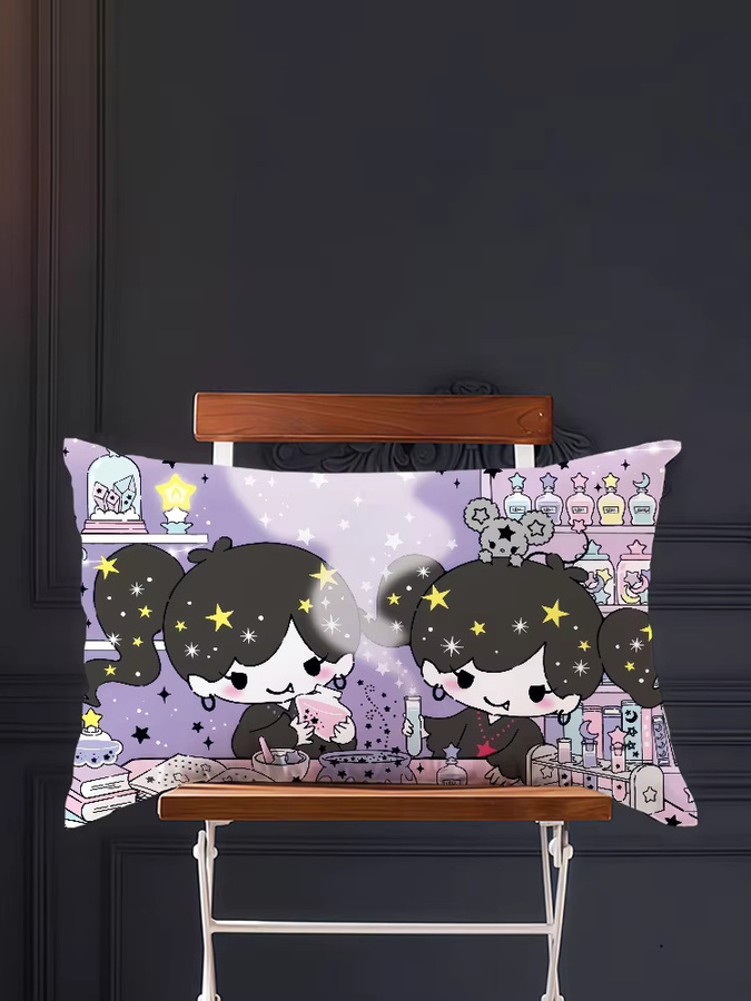Sanrio Kissenbezug mit niedlichem magischem Twin C-Comets Cartoon-Design, rechteckiger Kissenbezug für Sofa und Wohnzimmer - Bild 6