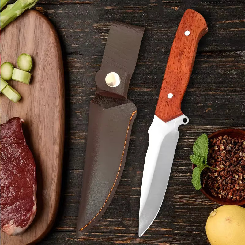 InLeung Ausbeinmesser aus Edelstahl mit Holzgriff zum Fleisch, Fisch und Gemüse Schneiden - Bild 5