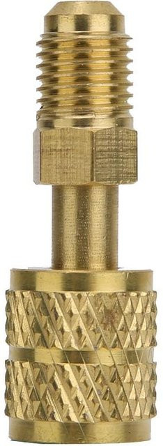 CosyHome Messingadapter R410 1/4 Zoll Außengewinde auf 5/16 Zoll Innengewinde in Gold/Braun - Bild 1