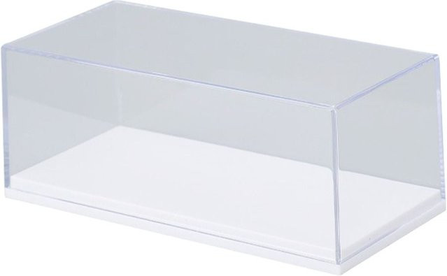 Dzhouh Transparente Acryl Displaybox für Modellautos und Sammlerstücke, Weiß, B/T/H: 12,0 x 4,5 x 1,2 cm - Bild 1
