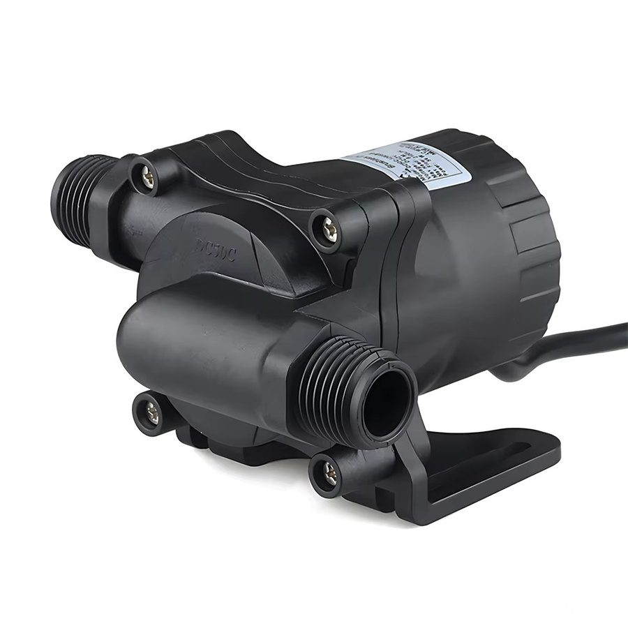 xmshxltd Druck-Tauchpumpe mit leisem bürstenlosem Motor, DC 12/24 V, 2100/2400 l/h, einstellbare Geschwindigkeit, Farbe: Schwarz, IP68 Schutzklasse - Bild 3