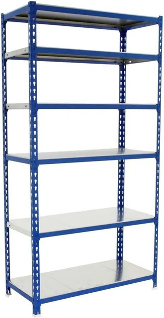 PROREGAL Schwerlastregal Giant Metal Shark, Blau-Verzinkt, H x B x T: 250 x 110 x 50 cm - Bild 1