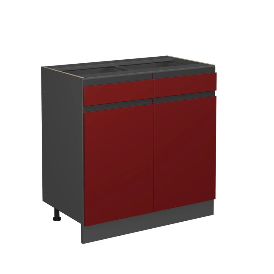 Vicco Küchenunterschrank R-Line J-Shape in Anthrazit und Rot, Breite: 80 cm - Bild 2