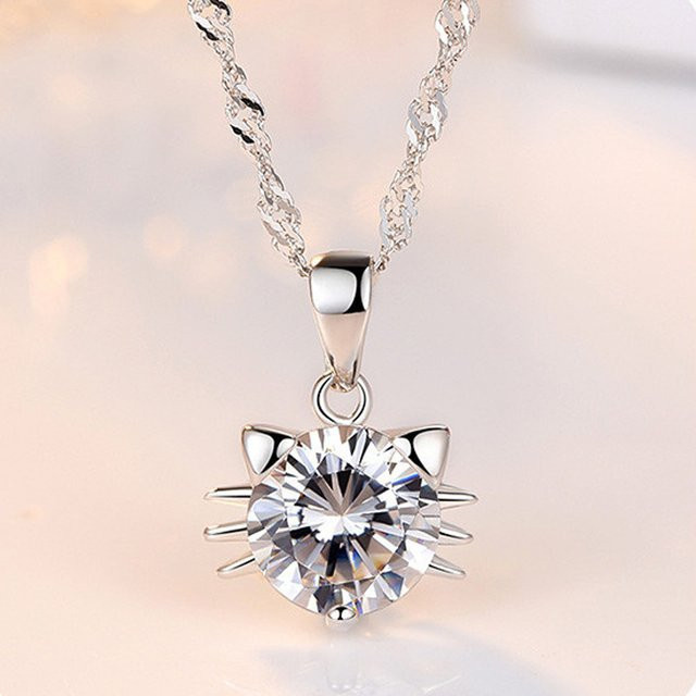 SAY Halskette, 925 Silber, Moissanit, Damen - Bild 1
