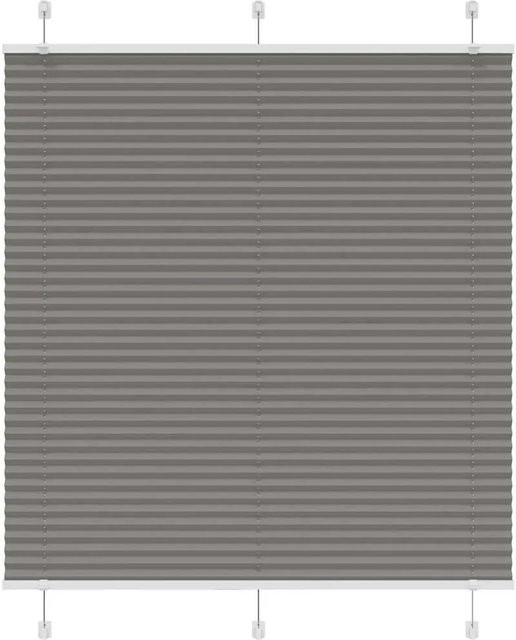 vidaXL Plissee Anthrazit aus Polyester, semi-transparent, B: 115 cm, H: 100 cm - Bild 1
