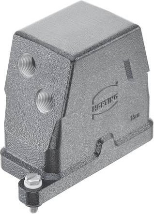 HARTING Tüllengehäuse aus Edelstahl in Grau, Artikelnummer 19 40 010 0524 19400100524 - Bild 1