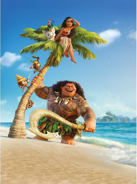 Komar Fototapete Vlies Moana and Maui Multicolor B: 184 cm, H: 248 cm - Bild 1