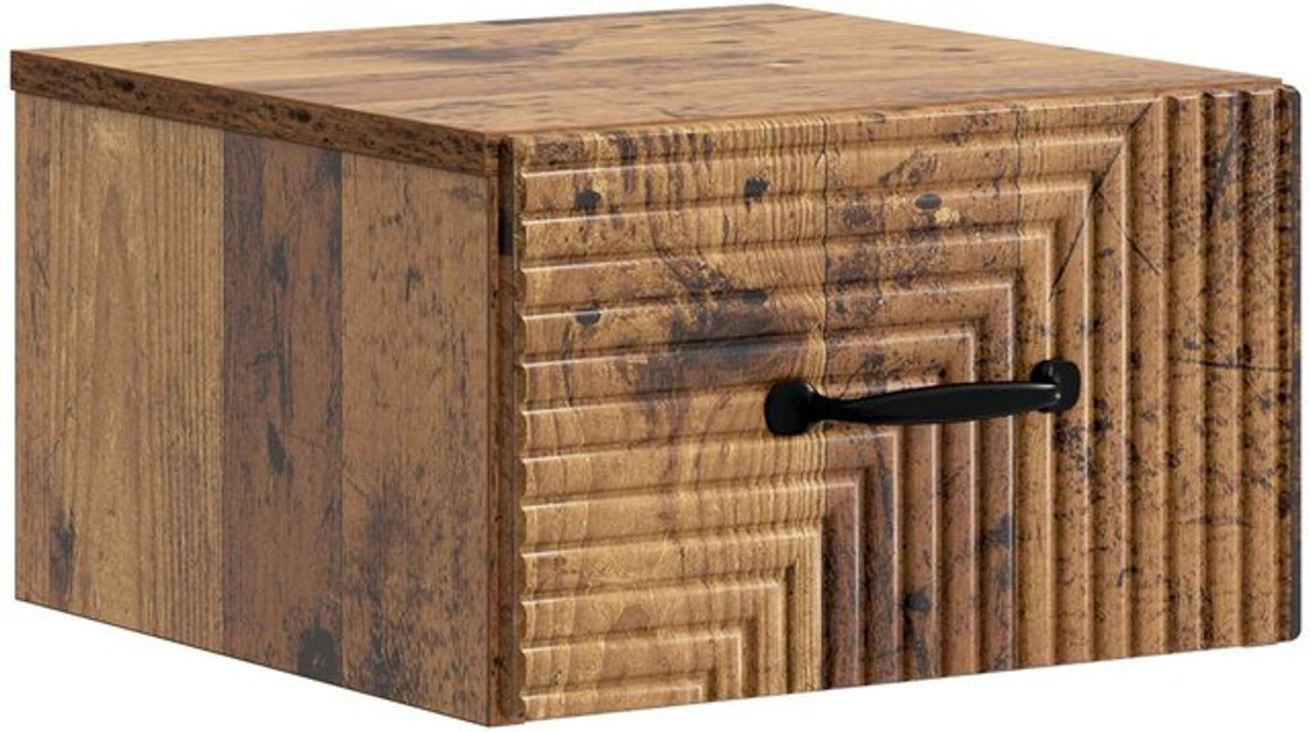 Wandmontierter Nachttisch aus Altholz in Braun von vidaXL im Industrial Design, B/T/H: 34,5 x 33 x 20 cm - Bild 1