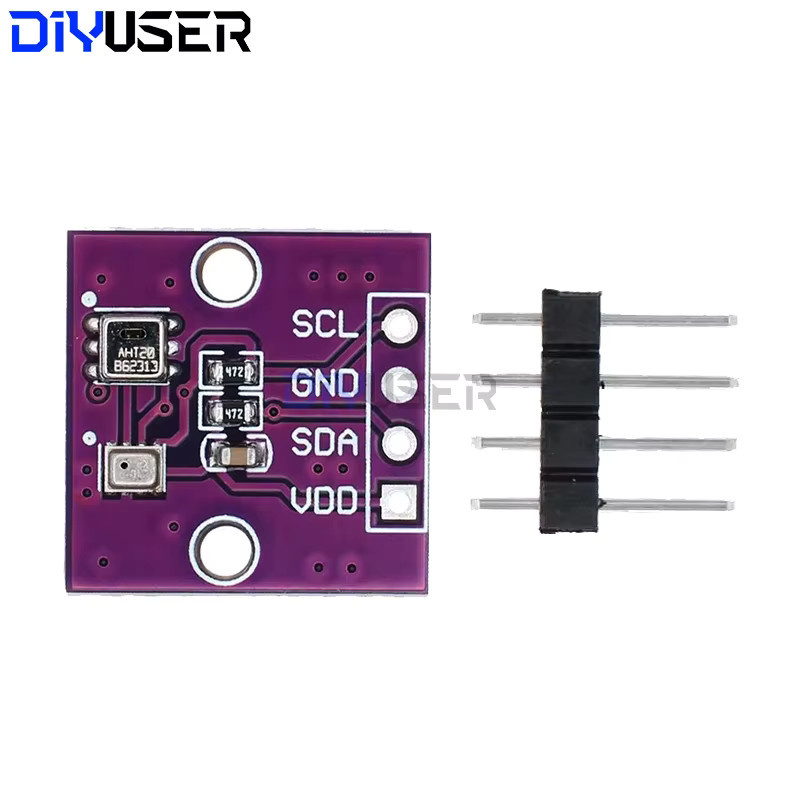 DIYUSER AHT20+BMP280 2-in-1-Luftdruckmodul in Lila für Temperatur und Luftfeuchtigkeit mit hochpräzisem digitalem Temperatur- und Luftdrucksensor - Bild 3