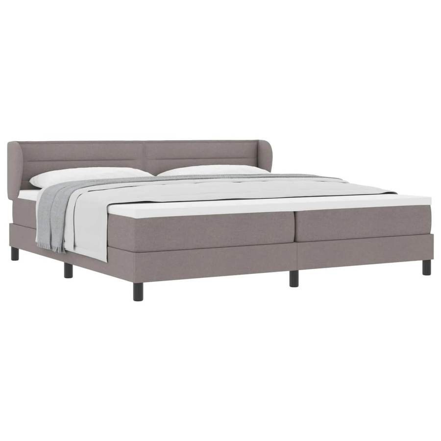 vidaXL Boxspringbett mit Matratze in Taupe, B/T/H: 200 x 200 x 48 cm - Bild 2