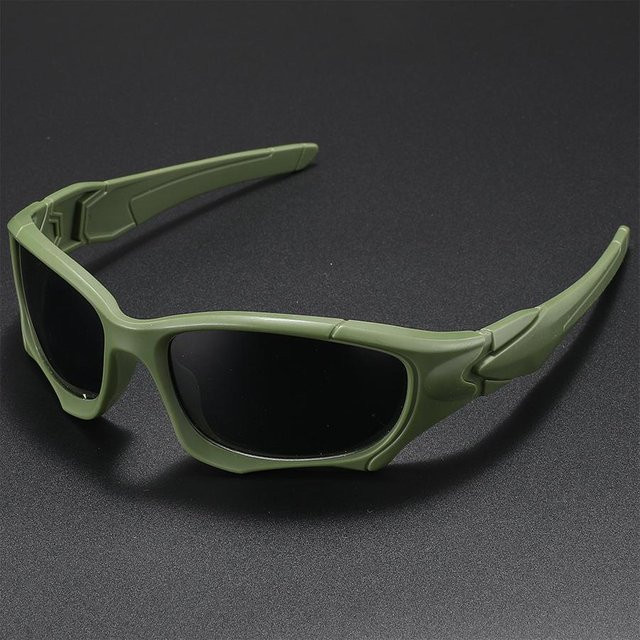 Hindfield Sonnenbrille, Vollrand, Wrap, Schwarz, Grün, Unisex, Kunststoff - Bild 1
