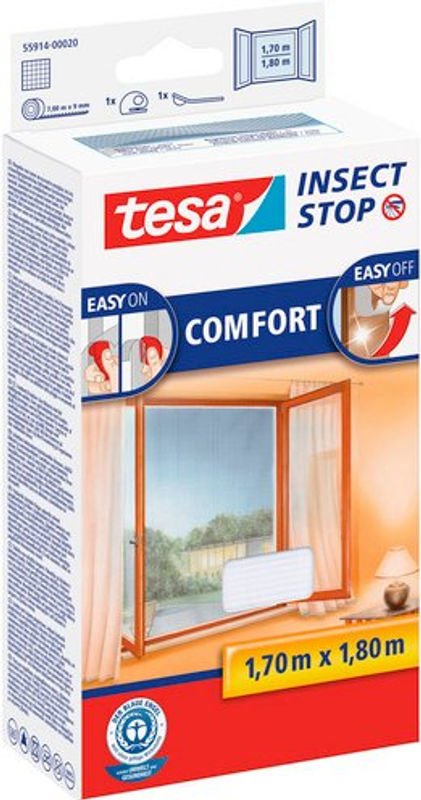 tesa Insect Stop Klett Fliegengitter Premium Fenster weiß B x H: 170 x 180 cm - Bild 2