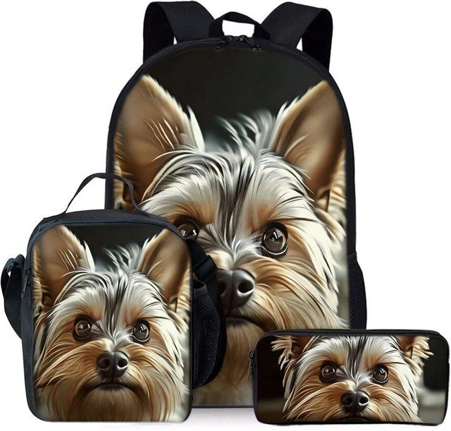 Dreiteiliges Rucksack-Set VINKA mit Rottweiler Muster für Kinder in Mehrfarbig - Bild 1