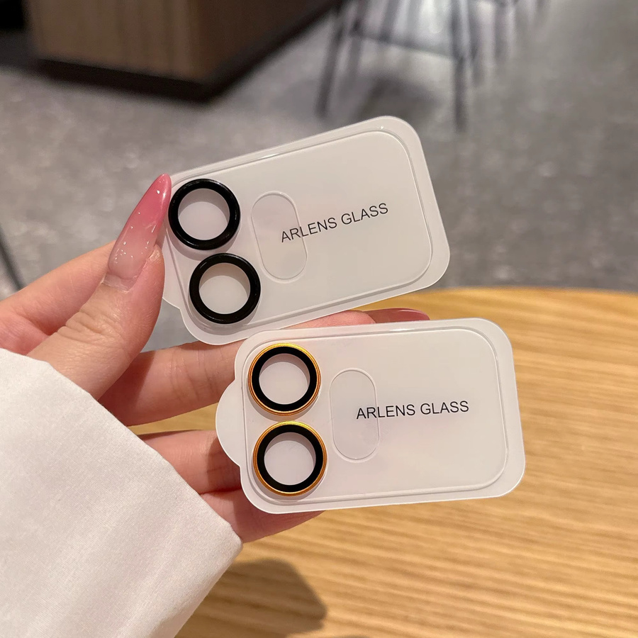 Huawei Honor 600 Pro AR-Linsenschutzfolie aus gehärtetem Glas mit Metallring in Silber - Bild 1