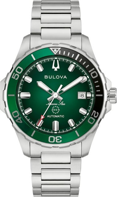Bulova Herrenuhr Marine Star, Automatik, Edelstahl, 41 mm, Grün, 20 ATM - Bild 1