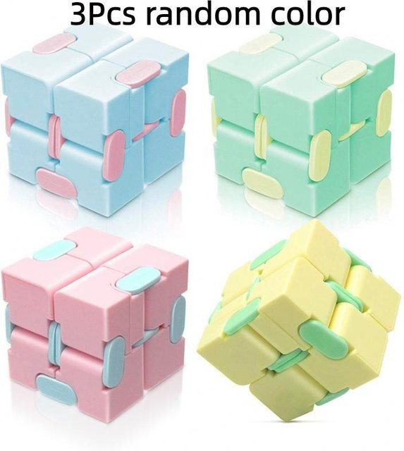 Topmix Infinity Cube Flip Antistress-Spielzeug, 3-teiliges Set, blue - Bild 1