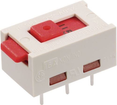 Arcolectric Schiebeschalter X22205CAAF 250 V/AC 6A 2 x Ein/Ein in Rot und Weiß - Bild 1