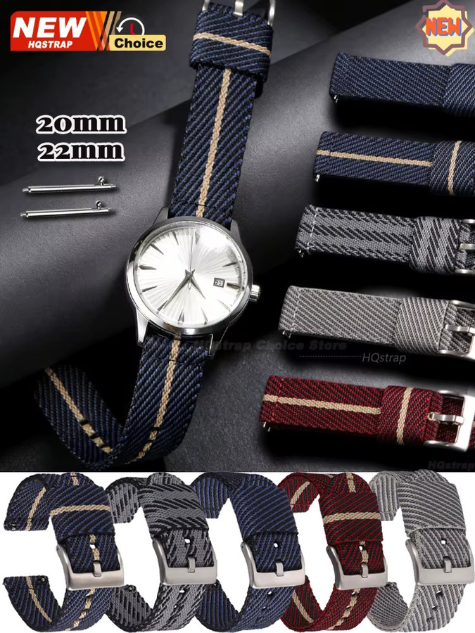 HQstrap Uhrenarmband Canvas-Nylon, Textil/NATO, Unisex, 20mm 22mm - Bild 5