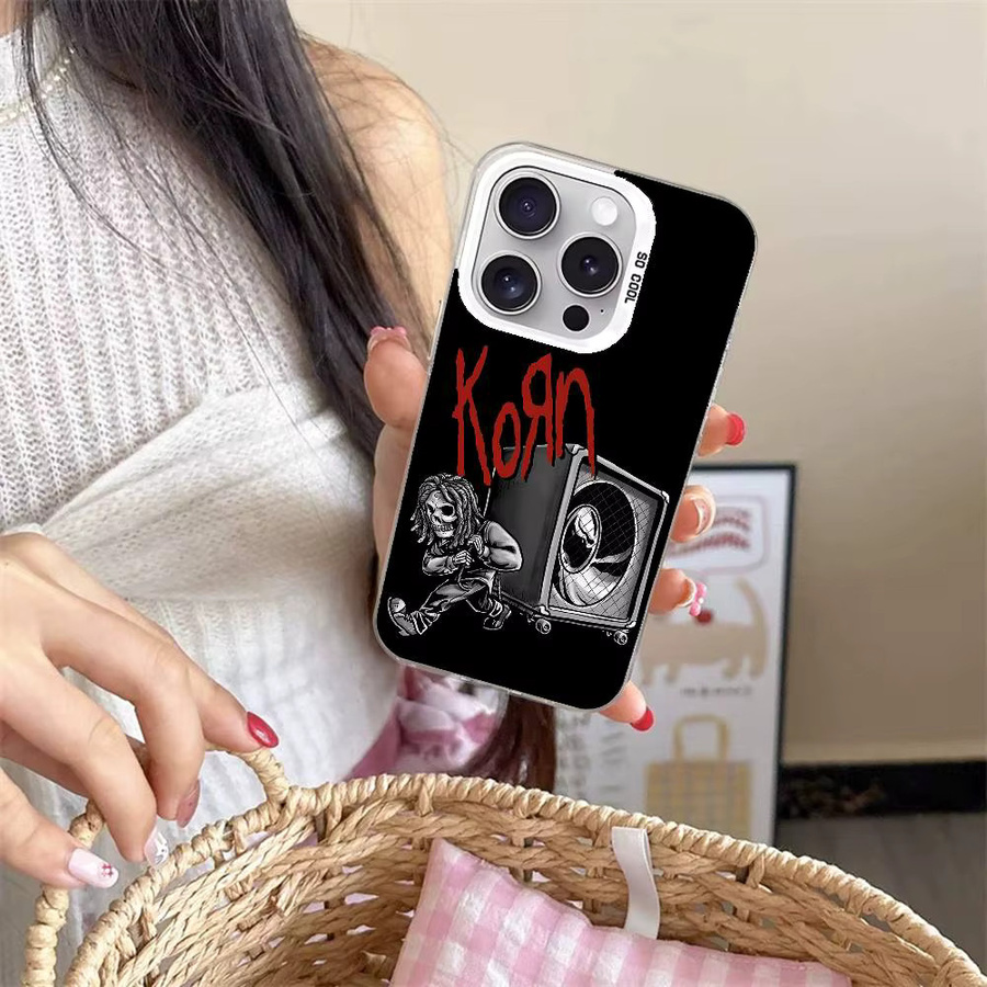 Stoßfeste Rock Band K-Korn Handyhülle für iPhone 11 bis iPhone 17 Pro Max Plus in Schwarz - Bild 4