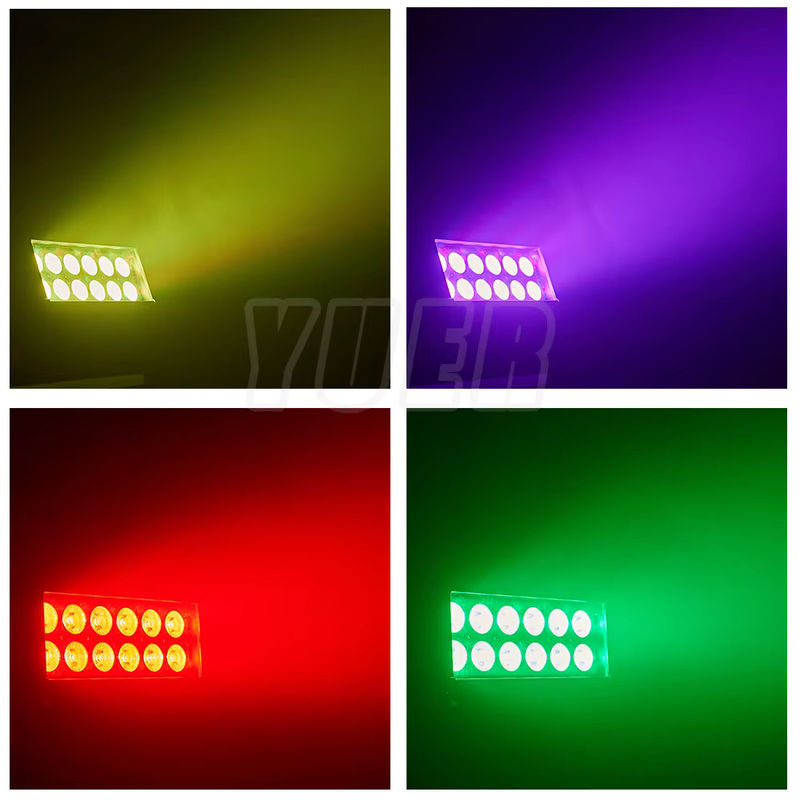 Yuer 4er-Set RGBW LED Outdoor Floodlights mit DMX-Steuerung, IP65 wasserdicht, Schwarz, für Wand- und Stroboskop-Effekte bei Events und Partys - Bild 6