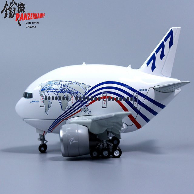 Panzerkampf Cute Series Boeing 777 MAX Q, Druckguss-Flugzeugmodell, mit Fahrwerk - Bild 1